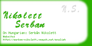 nikolett serban business card